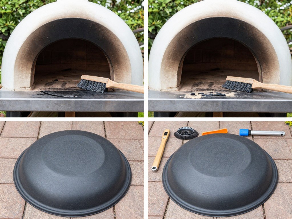 pizza oven cleaning and maintenance process